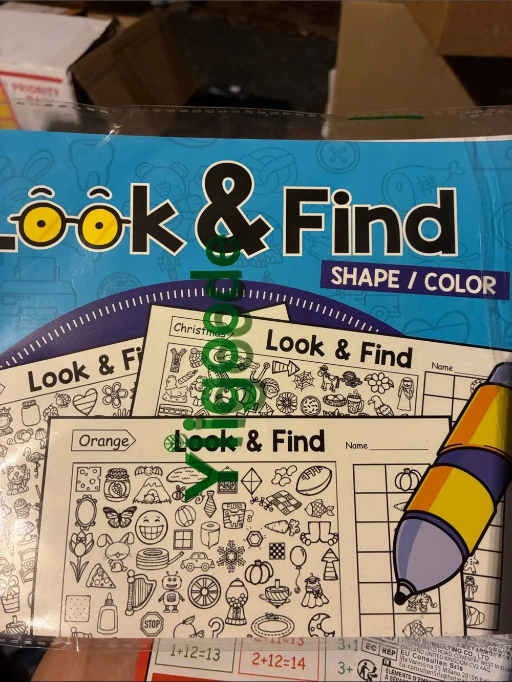 2 packs of Kids' Shape & addition Activity Pack